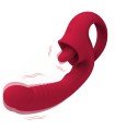 Aiersha Seductive - 2-in-1 Licking Vibrator Wine Red