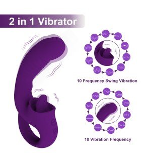 Kopie von Kopie von Aiersha Emma red lips telescopic stick Vibrator