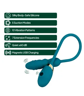 Aiersha Jade Pulse: 3-in-1 Suction & Telescoping Massager