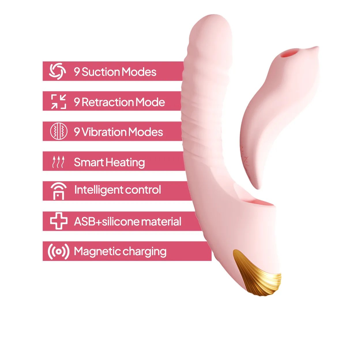 Aiersha Luna Surge Pink - Die ultimative Fusion von Saug- und Bewegungs-Sexmaschine