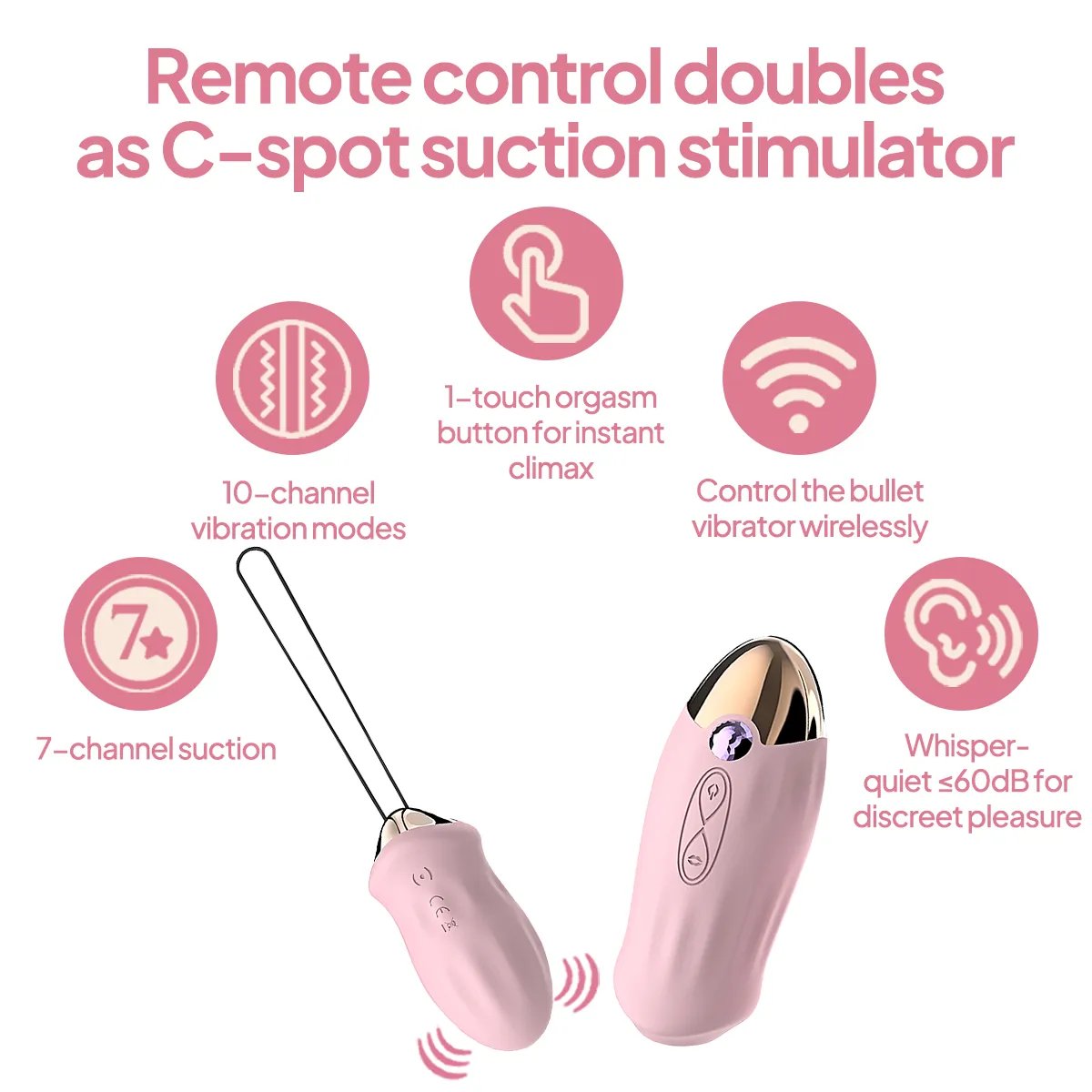 Aiersha Dúo Vibrador Secreto - Control Remoto Clitoriano