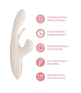 Aiersha Luna Flex Magic Vibrator - Triple-Action Vibration, Twitch & Heat