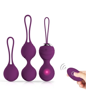 Aiersha Love Balls – 3-Piece Kegel Set with 10-Mode Vibrating Remote
