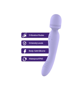 Aiersha Lila Star Lush: 2-in-1 AV-Wand & G-Spot Vibrator