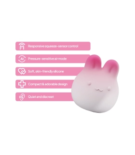 Aiersha Blush Bunny Sense: Vibrador de Pulso de Aire Sensible a la Presión