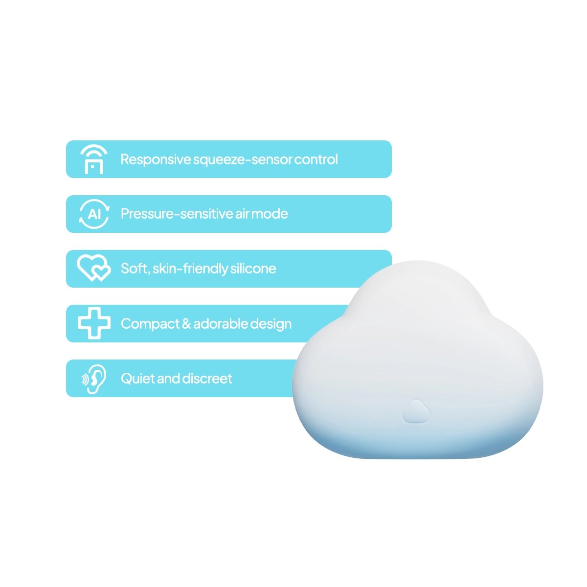 Aiersha Cloudé Sense: Responsive Squeeze-Sensor & Air Pulse Massager