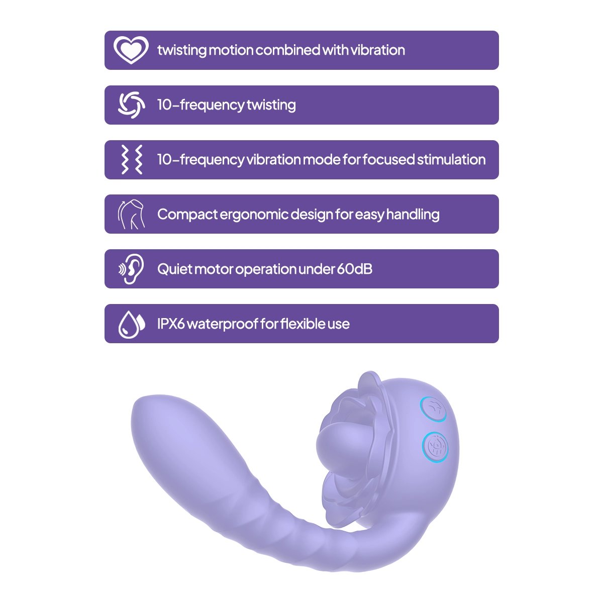 Aiersha Muse Twist: Rose-Tongue Twisting & Vibration G-Spot Massager