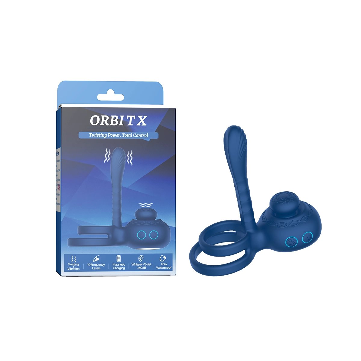 Aiersha Muse 'X' Orbit: Masajeador Prostático y Anillo Vibrador