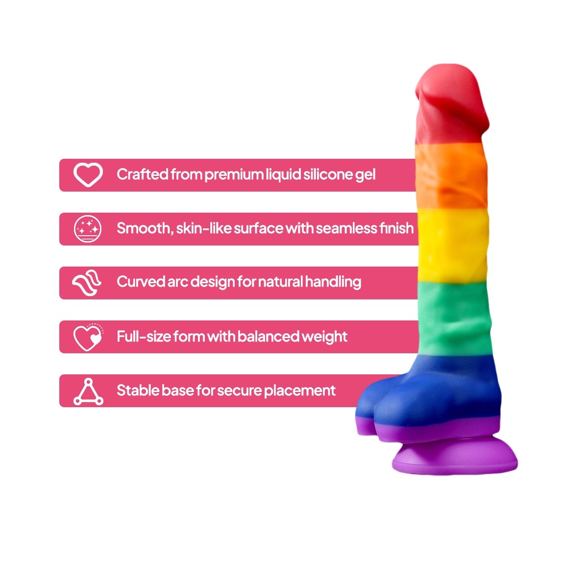 Aiersha Chroma Line S: Vollformatiger Flüssigsilikon-Dildo – Reine Farbe & Definierte Kraft