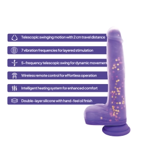 Aiersha Vivid Shape: Dildo de Silicona Telescópico, Oscilante y Calentador