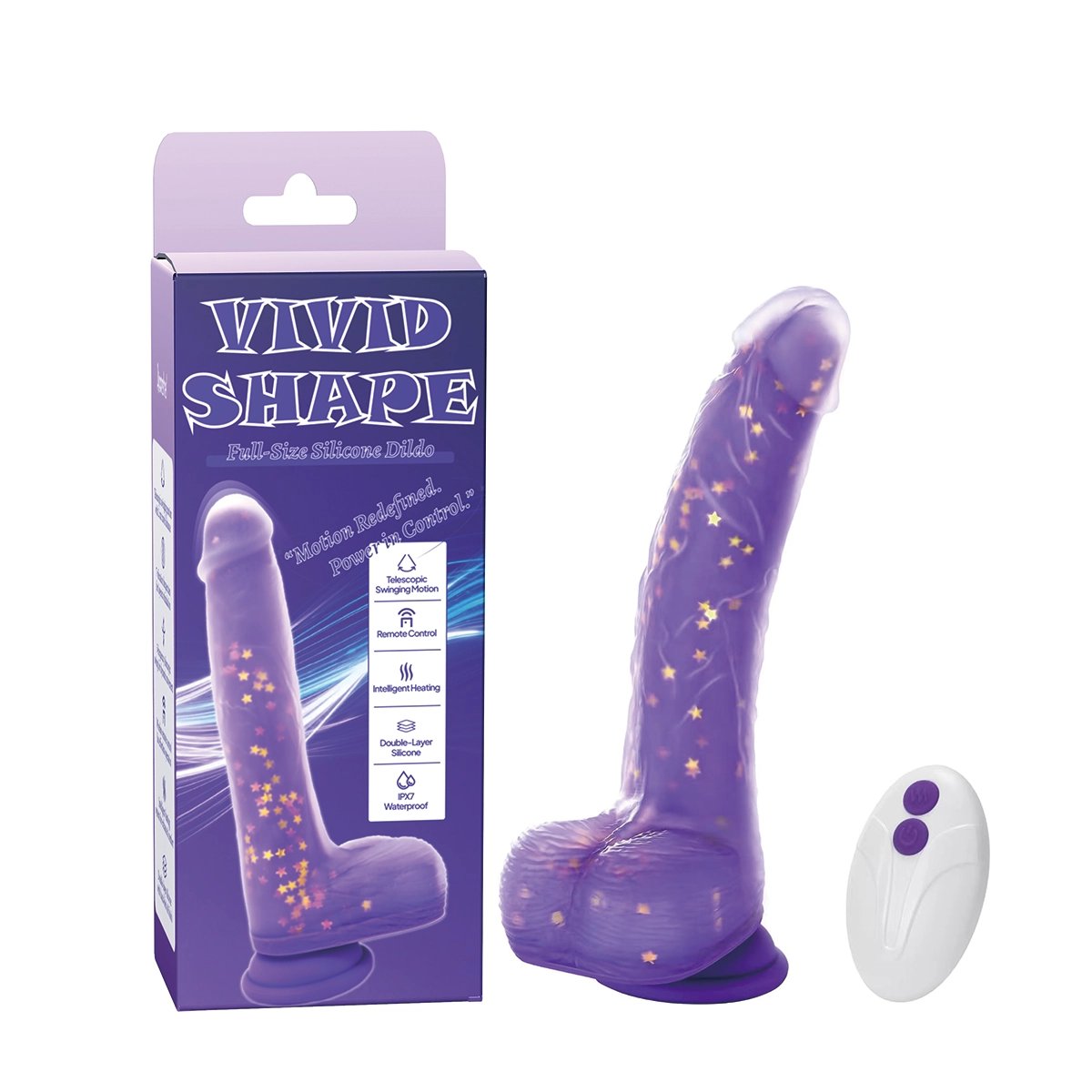 Aiersha Vivid Shape: Teleskopischer Heiz-Silikon-Dildo für Genuss