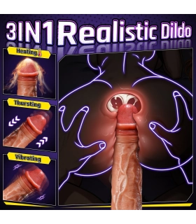 Aiersha Prime Rush: Dildo Telescópico con Calentamiento Inteligente