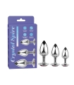 Aiersha Cristal Spire: Set de 3 Plug Anal de Metal de Grado Médico