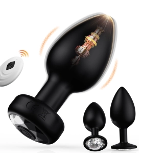 Aiersha Onyx Pulse Black: Electric Metal Anal Toy with Remote