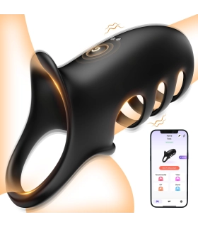 Aiersha Omni Loop: Anillo Multifuncional de Bloqueo de Esperma para Hombre – Negro