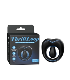 Aiersha ThrillLoop: Black Male Multifunctional Sperm Locking Ring