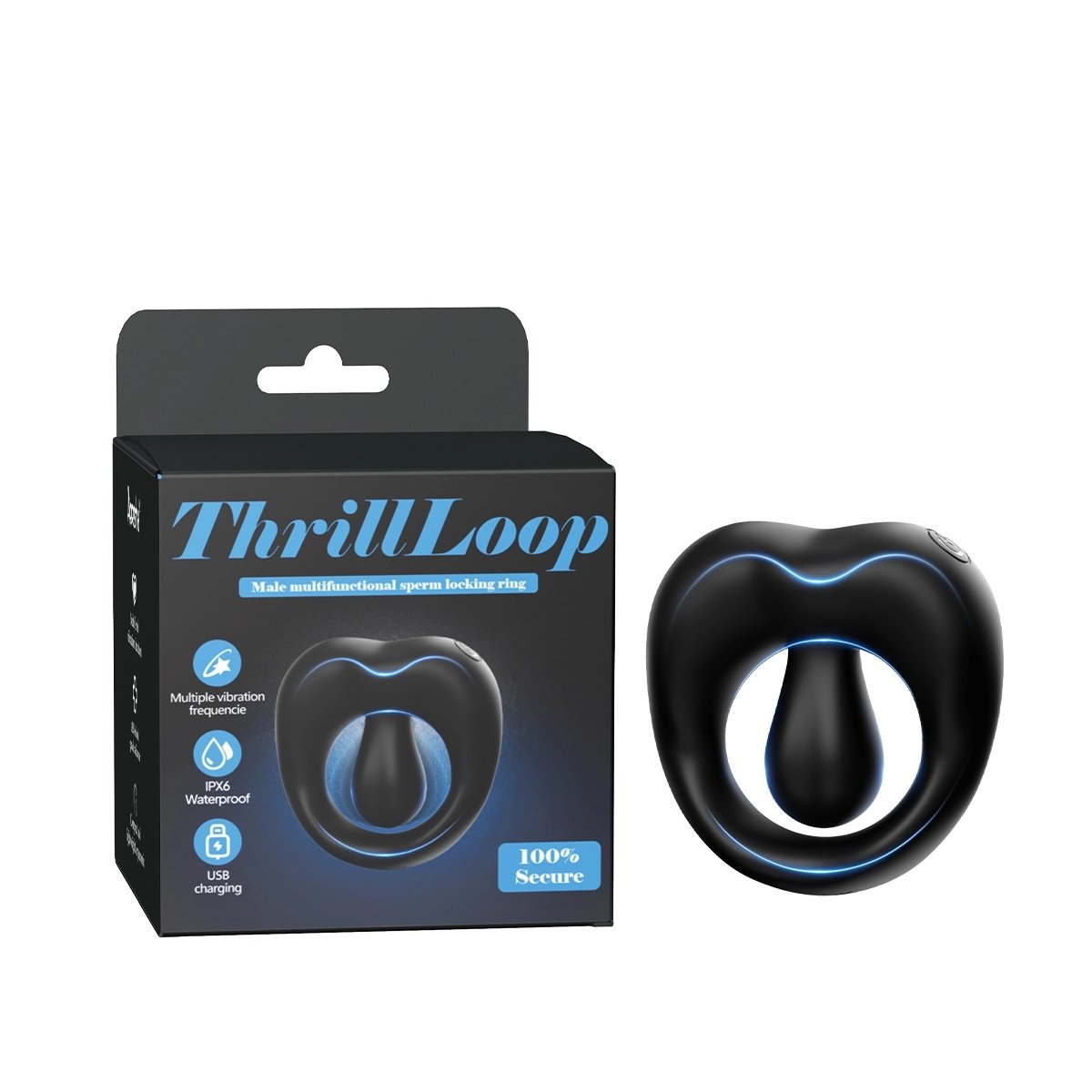 Aiersha ThrillLoop: Anillo Multifuncional para Hombre - Negro