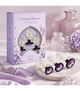 Aiersha Cristal Bloom - Juego de Tapones Anal de Resina Premium