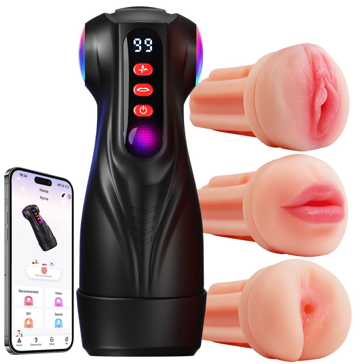Aiersha Bliss Masturbator: Doppelmotor Intelligente Genuss-Tasse