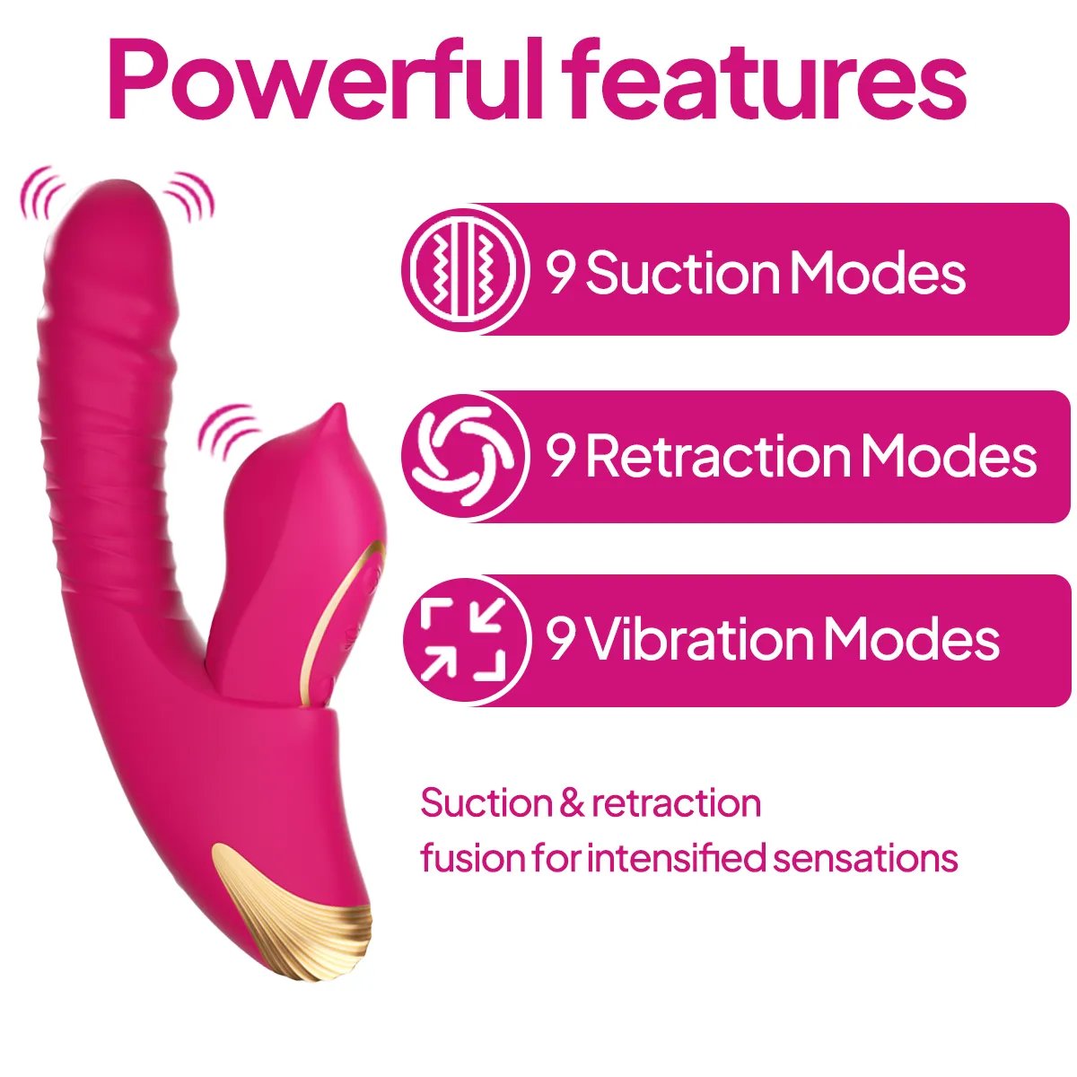 Aiersha Luna Surge Red rose - La Fusión Definitiva de Succión y Movimiento en Máquina Sexual