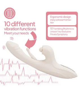 Aiersha Luna Flex Magic Vibrator White - Triple-Action Vibration, Twitch & Heat
