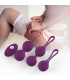 Aiersha Bolas de Amor púrpura: Set Kegel 3 Piezas con Control Remoto Vibrante