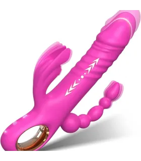 Aiersha Pink Pulse - The Multifunction 4-in-1 Thrusting Vibrator