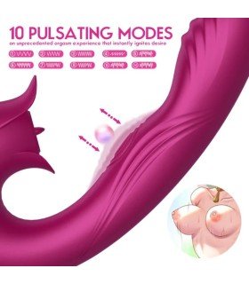 Aiersha Orissa - The Licking & Flapping Vibrator in Red-Purple