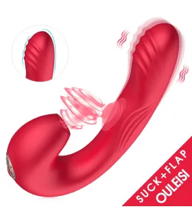 Aiersha Soraka Vibrator - Vibe & Flap Pleasure in red