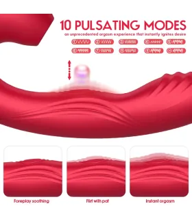 Aiersha Soraka - The Dual-Action Flutter & Vibration Toy in red