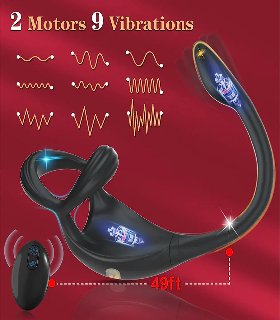 kf-Sd271ce9c861f4144b72275bc796db10cp-Vibrating-Cock-Ring-Anal-Plug-with-Prostate-Massager-4-in1-Taint-Stimulator-Penis-Ring-Vib
