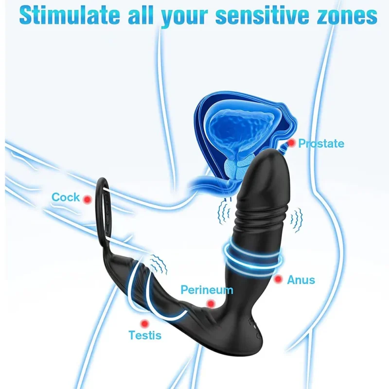 Male Thrusting Prostate Massager Bluetooth Plug - Image 3