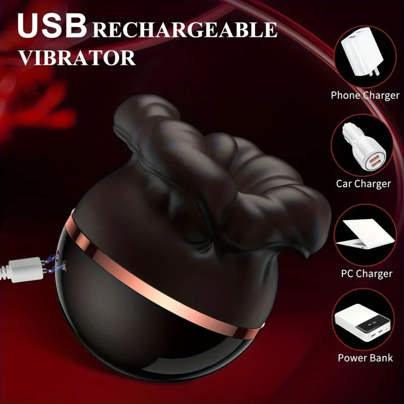 2 in 1 Suction Licking Vibrator Clitoral Stimulator - Image 3