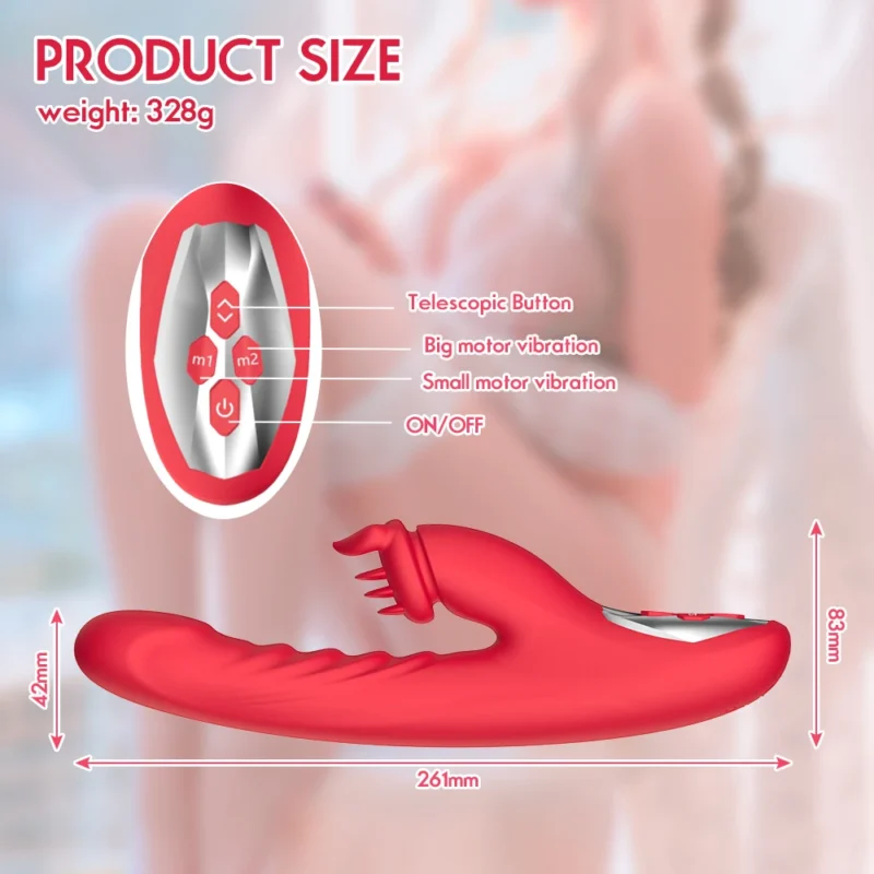 Powerful Telescopic Rabbit Vibrator for Women - Image 6