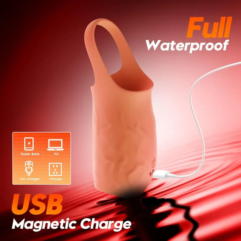 APP Control Vibrating Ring Penis Sleeve - Image 6