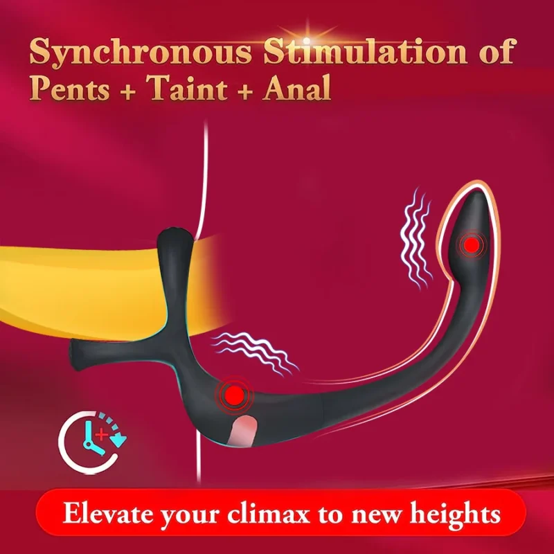 Vibrating Cock Ring Anal Plug - Image 3