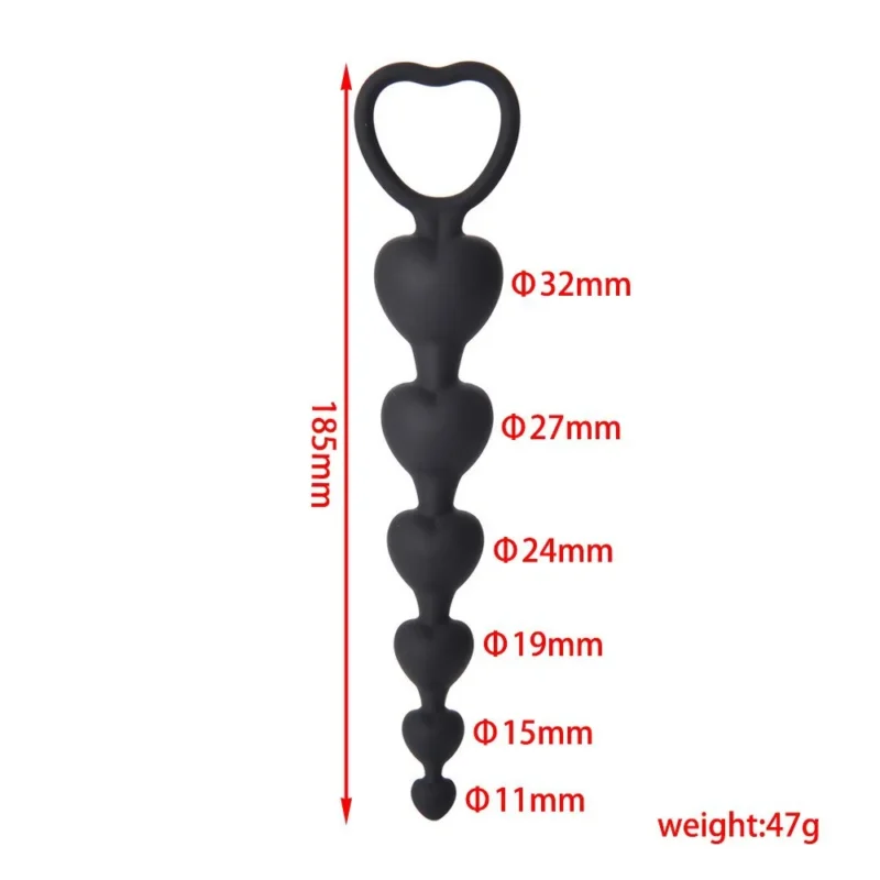 ❤ Heart Anal Beads for Couple - Image 3