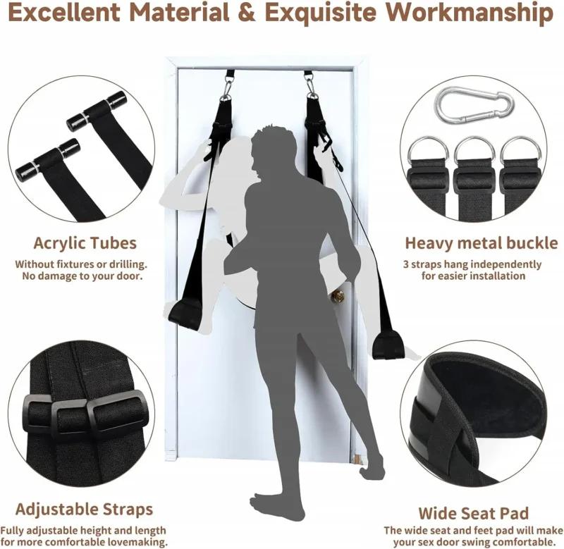 Sex Swing Bondage Slave Leather Soft Plush - Image 2