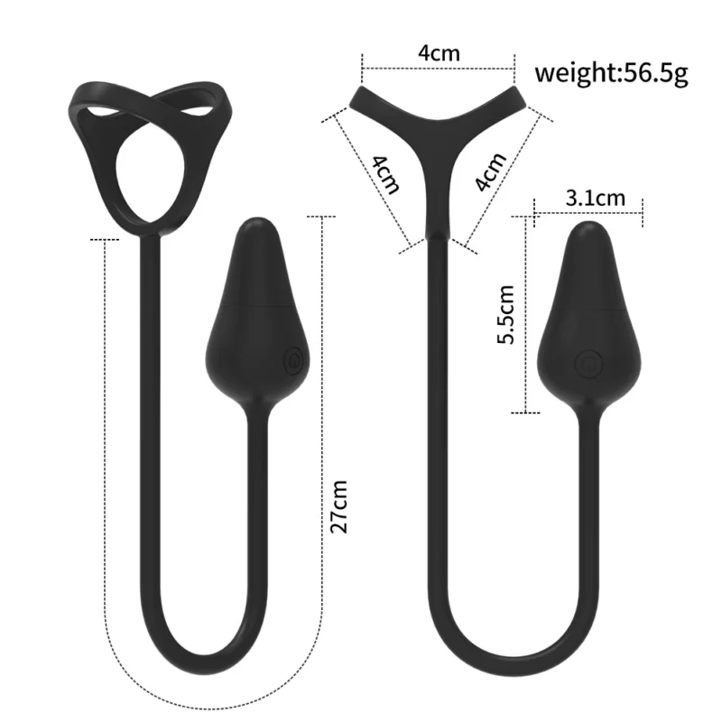 Vibrating Cock Ring Bullet anal plug - Image 6