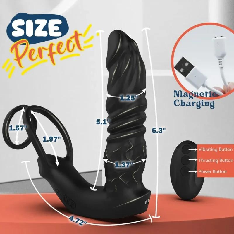 Thrusting Dildo Vibrator for Men - Image 6