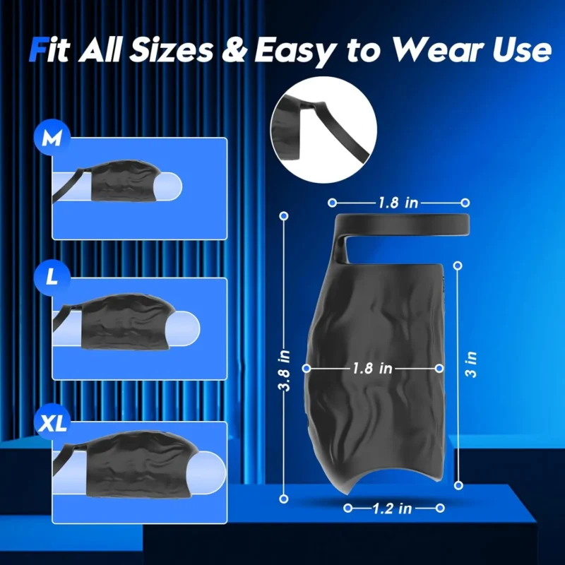 Vibrating Cock Ring Penis Sleeve Adult Sex Toy - Image 5
