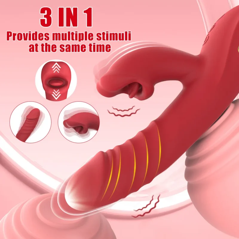 Telescopic Dildo Clitoris Sucking Stimulator Vagina - Image 2