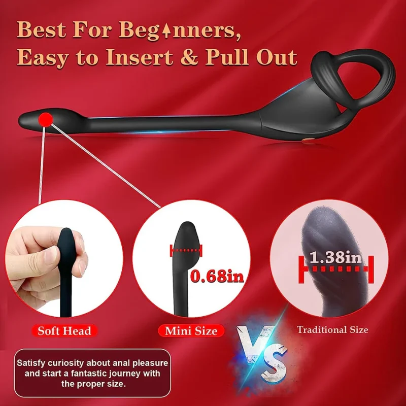 Vibrating Cock Ring Anal Plug - Image 4