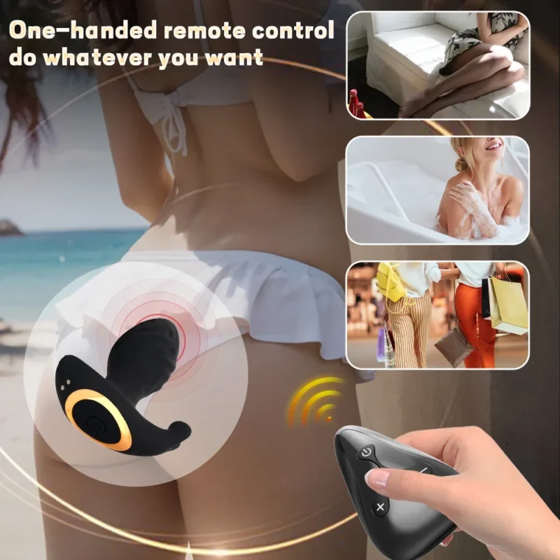Thrusting Anal Vibrator Wireless Remote Dildo - Image 4