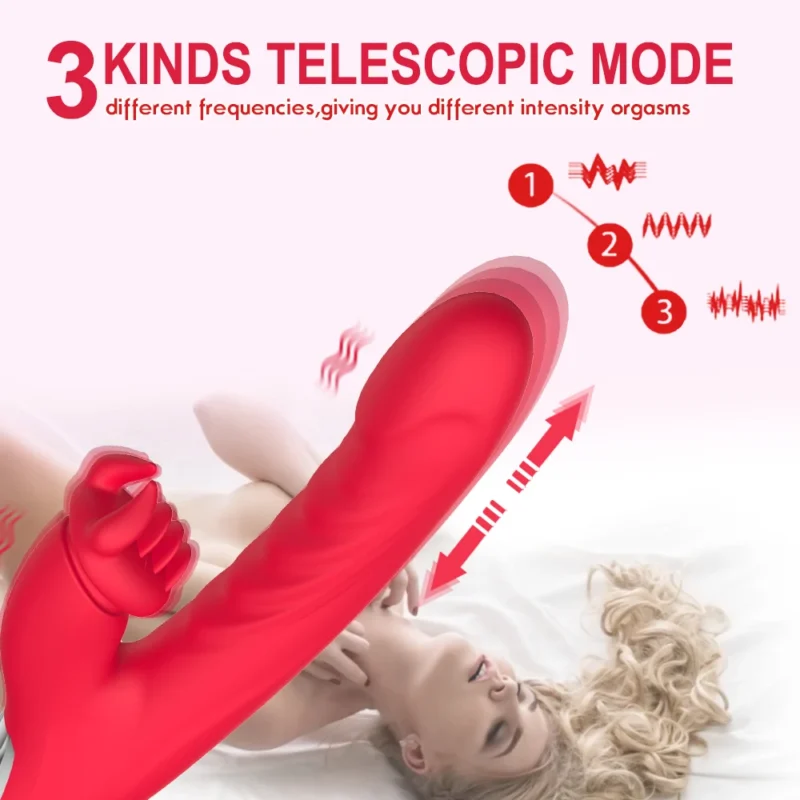 Powerful Telescopic Rabbit Vibrator for Women - Image 3