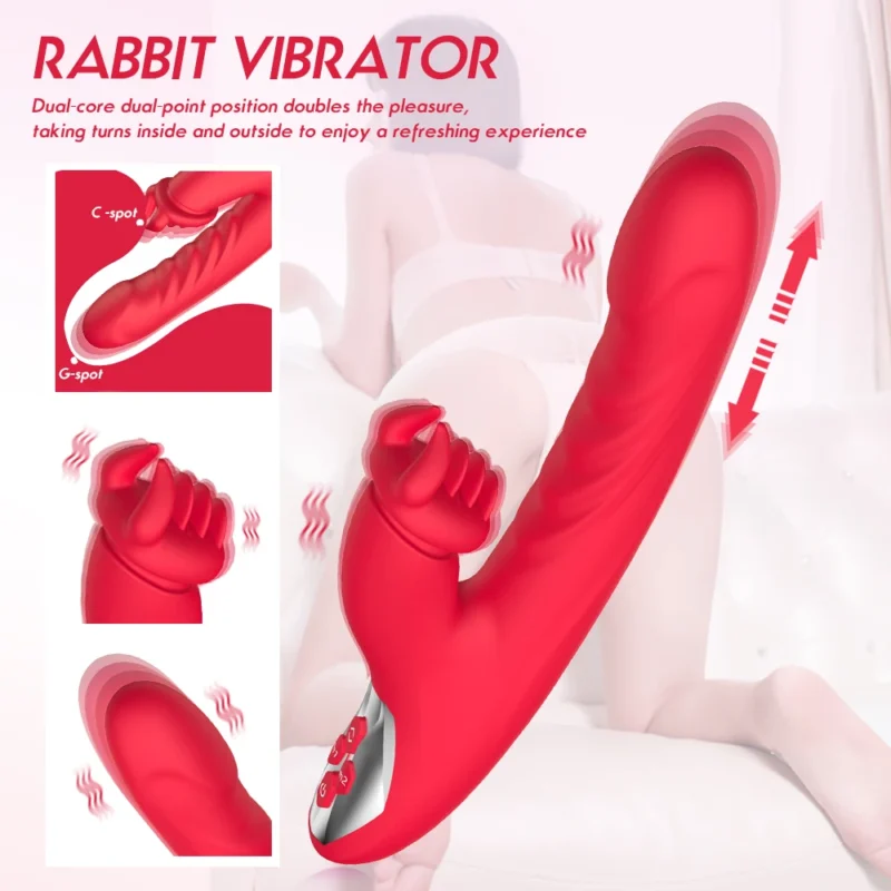 Powerful Telescopic Rabbit Vibrator for Women - Image 4