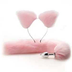 Cat Tail Anal Plug with Hairpin Bdsm Toy - Image 2