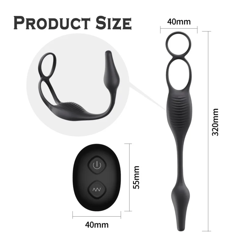 3 in 1 Vibrating Cock Ring Male Sex Toy - Image 5