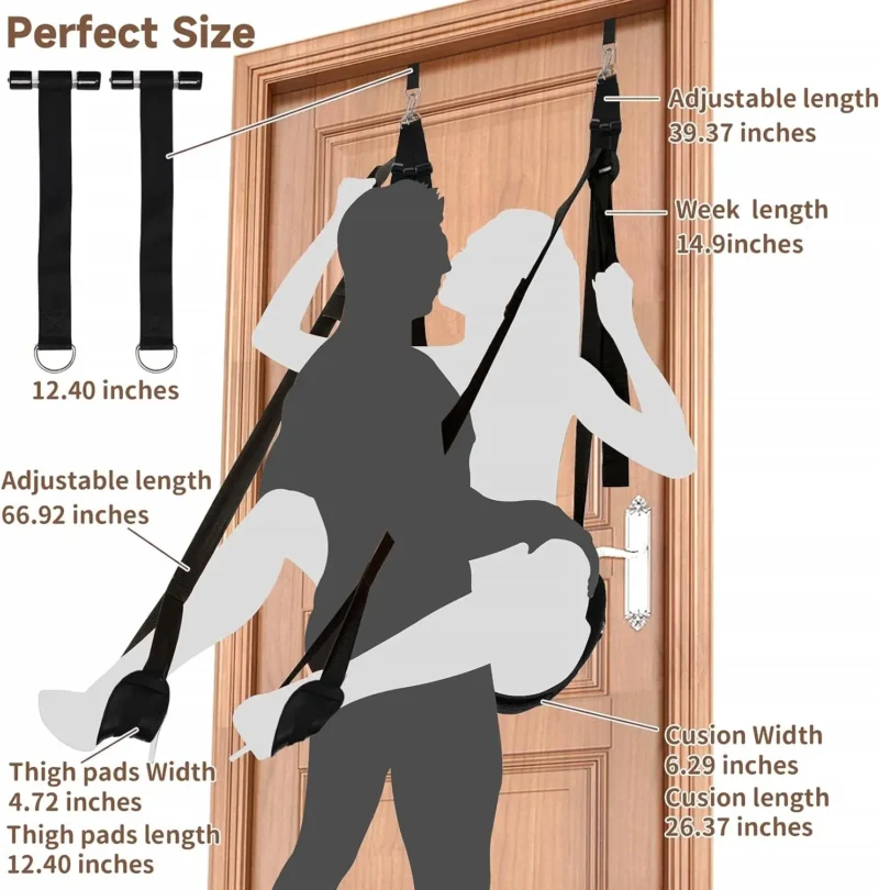 Sex Swing Bondage Slave Leather Soft Plush - Image 5