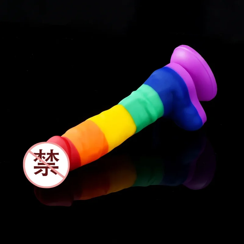 Colorful Realistic Dildo With Suction Cup - Image 4
